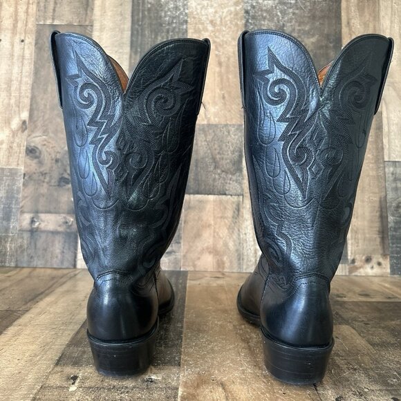 Lucchese 1883 Black N7496R4 Western Cowboy Boots Mens 11 D - Picture 9 of 12